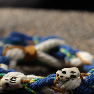 Buddha Gift Tibetan Zakiram Goddess of Wealth Bead Engraved Handmade Luck Bracelet