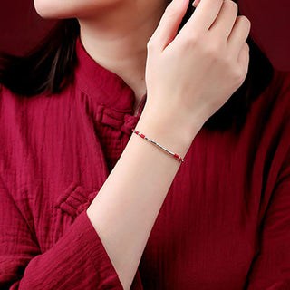 Buddha Gift Tibet Handmade Multicolored Bamboo Protection Braided String Bracelet