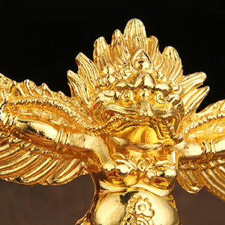 Buddha Gift Tibetan Gold Garuda Bird Alloy Protection Home Decoration