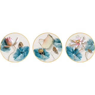 Buddha Gift 3Pcs Lotus Flower Meditation Enlightenment Wall Art Stickers