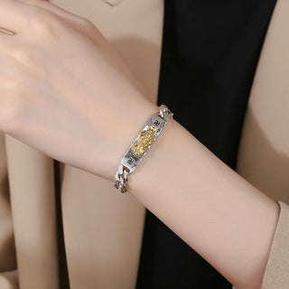 Buddha Gift Om Mani Padme Hum Pixiu Swastika Spring Buckle Wisdom Bracelet