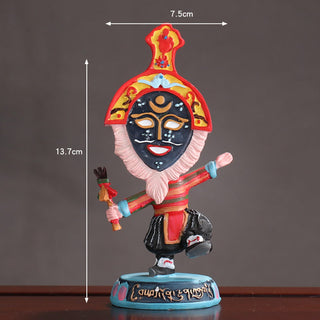 Buddha Gift Tibetan Opera Face Mask Puppet Home Office Car Decoration Ornament