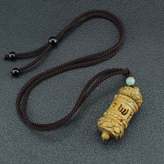 Buddha Gift Tibet Green Sandalwood Rosewood Om Mani Padme Hum Lotus Positive Soothing Necklace Pendant