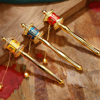 Buddha Gift Tibetan Prayer Wheel Six True Words Blessing Meditation Decoration