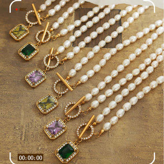 Buddha Gift Pearl Zircon Wealth Charm Necklace Pendant