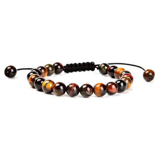 Buddha Gift Natural Healing Power Gemstone Crystal Beads Unisex Adjustable Macrame Bracelet