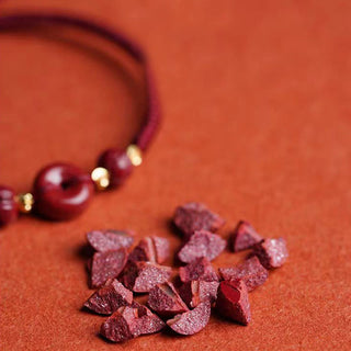 Buddha Gift Handmade Cinnabar Peace Buckle Lotus Calm Blessing Braided Rope Bracelet