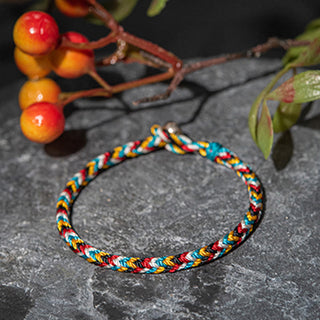 Buddha Gift Tibet Handmade Five Color Thread Protection Braid String Bracelet