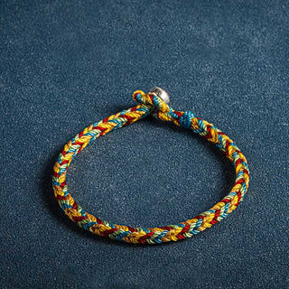 Buddha Gift "May you be safe and sound all year round" Lucky Multicolored Bracelet