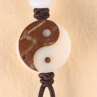 Buddha Gift Ebony YinYang Protection Necklace Mala