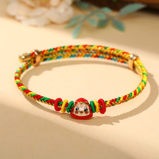 Buddha Gift Colorful Rope Zongzi Pattern Luck Handmade Child Adult Bracelet