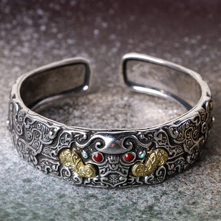 Buddha Gift FengShui Engraving PiXiu Blessing Bracelet Bangle