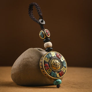 Buddha Gift Tibetan Om Mani Padme Hum Bodhi Seed Peace Key Chain