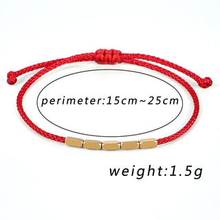 Buddha Gift Handcrafted Copper Bead Protection Braided String Bracelet