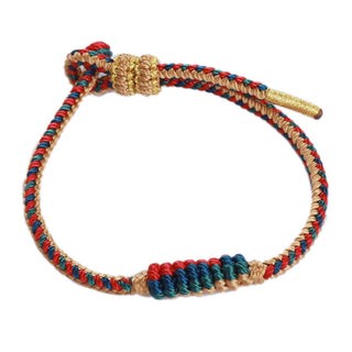 Buddha Gift Tibetan Handmade Eight Thread Peace Knot Prayer Wheel Braided Protection Bracelet