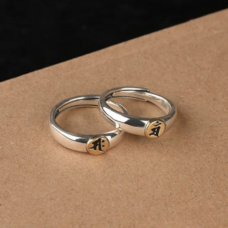 Buddha Gift Tibetan Om Mani Padme Hum Carved Chinese Zodiac Natal Buddha Peace Ring