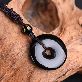 Buddha Gift Tibetan Obsidian Protection Necklace