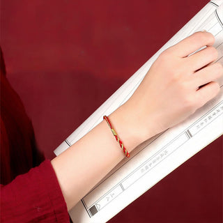 Buddha Gift Handmade Chinese Zodiac Rabbit Rooster Rat Horse Dragon Protection Braid String Bracelet