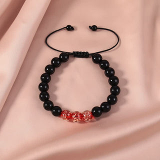 Buddha Gift Black Obsidian Luminous Glowstone Strength Bracelet