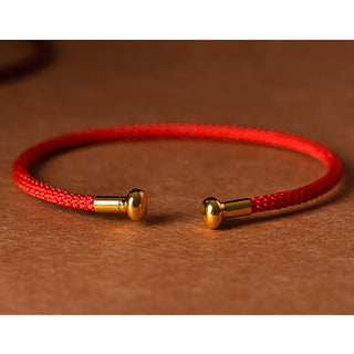 Buddha Gift Simple Design Handmade Luck Braid String Cuff Bracelet