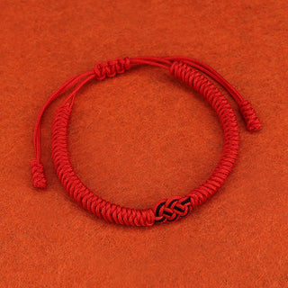 Buddha Gift 2Pcs Tibetan Luck Chinese Knot Protection String Bracelet