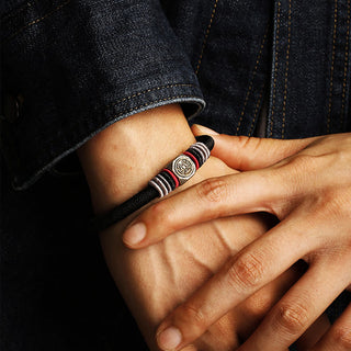 Buddha Gift 925 Sterling Silver Perfect Knot King Kong Knot Faith Strength Bracelet