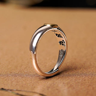 Buddha Gift Tibetan Om Mani Padme Hum Carved Chinese Zodiac Natal Buddha Peace Ring