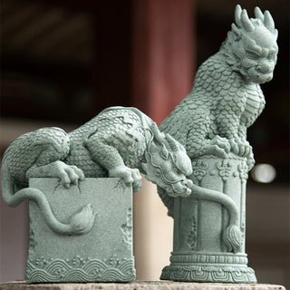 Buddha Gift Feng Shui Standing Sitting Dragon Success Luck Home Decoration