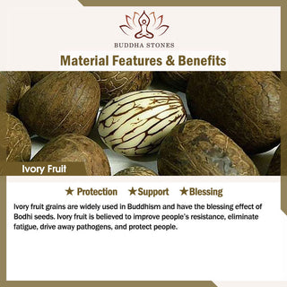 Buddha Gift Ivory Fruit Om Mani Padme Hum Engraved Protection Necklace Pendant