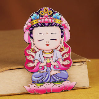 Buddha Gift Chinese Zodiac Natal Buddha Blessing Wealth Fortune Fridge Phone Sticker