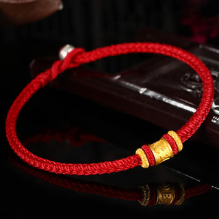 Buddha Gift Tibet 999 Gold Om Mani Padme Hum Engraved Protection Lucky Bead Bracelet