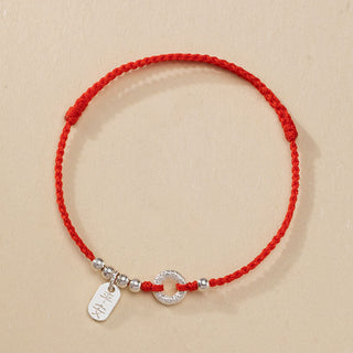 Buddha Gift 925 Sterling Silver Auspicious Clouds Peace Buckle Safe And Sound Bracelet Anklet (Extra 30% Off | USE CODE: FS30)