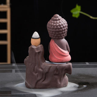 Buddha Gift  Backflow Smoke Fountain Ceramic Blessing Incense Burner Decoration