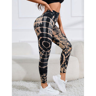 Buddha Gift Tie Dye Print Pants Sports Fitness Yoga High Waist Leggings Women's Yoga Pants