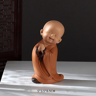Buddha Gift Small Mini Meditation Praying Monk Serenity Resin Home Decoration