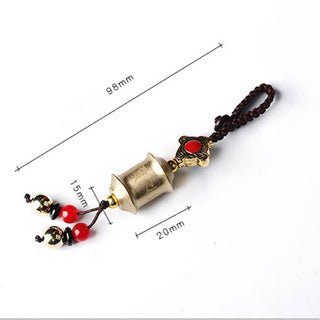 Buddha Gift Feng Shui Yin Yang Bagua Wenchang Pen Pagoda Prayer Wheel Keychain