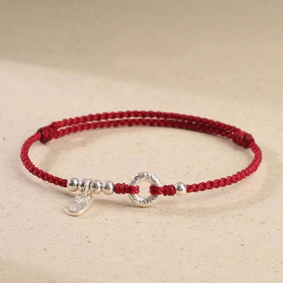 Buddha Gift 925 Sterling Silver Auspicious Clouds Peace Buckle Safe And Sound Bracelet Anklet (Extra 30% Off | USE CODE: FS30)
