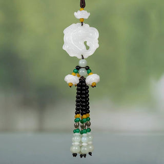 Buddha Gift FengShui Jade PiXiu Blessing Car Pendant Decoration