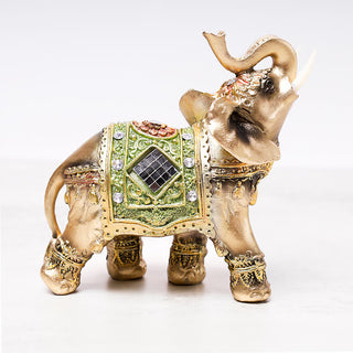 Buddha Gift Lucky Feng Shui Green Elephant Statue Sculpture Wealth Figurine Gift Home Decoration