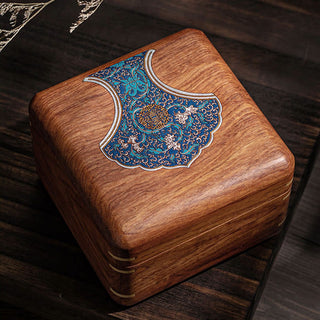 Buddha Gift Antique Flower Leaf Handmade Rosewood Jewelry Storage Box Wooden Gift Organizer Box