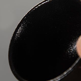 Buddha Gift Hand Painted Lotus Flower Bamboo Chrysanthemum Black Pottery Ceramic Teacup Kung Fu Tea Cup 95ml