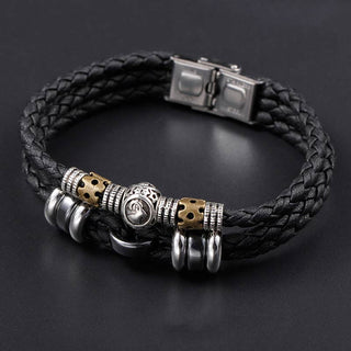 Buddha Gift 12 Constellations of the Zodiac Hematite Protection Bracelet