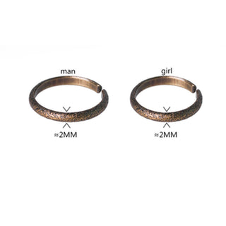 Buddha Gift Tibetan Vintage Texture Design Copper Luck Couple Ring