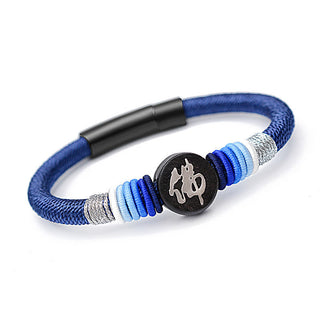 Buddha Gift Buddha Character Ebony Handcrafted Rope Bracelet