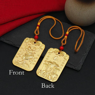 Buddha Gift Feng Shui Auspicious Star Wenchang Pen Pagoda Koi Fish Car Hanging Decoration