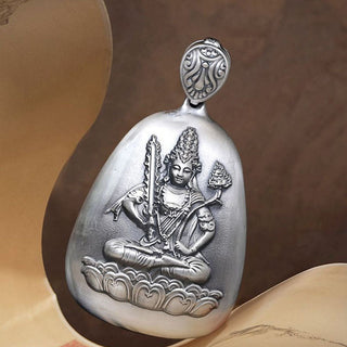Buddha Gift 999 Sterling Silver Chinese Zodiac Natal Buddha Heart Sutra Engraved Protection Necklace Pendant