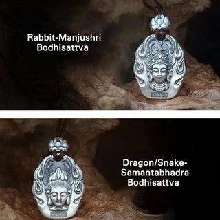 Buddha Gift Chinese Zodiac Natal Buddha Om Mani Padme Hum Lotus Compassion Necklace Pendant