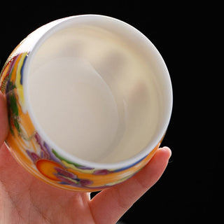 Buddha Gift Dragon Phoenix Auspicious Clouds Sun Ocean Waves Ceramic Teacup Kung Fu Tea Cup