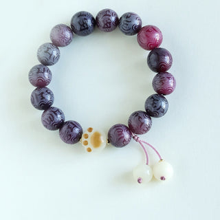 Buddha Gift Bodhi Seed Om Mani Padme Hum Carved Harmony Bracelet