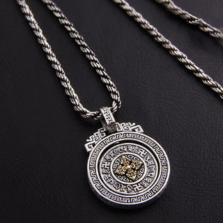Buddha Gift Tibetan Om Mani Padme Hum Double Dorje Vajra Rotatable Purity Peace Necklace Pendant